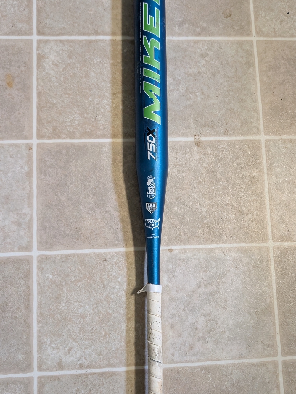 Miken Teal and Neon Green 750X Baseball/Softball Bat